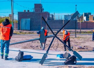 Altos de Rivadavia tendrá una nueva plaza: la obra ya superó el 50% de su concreción