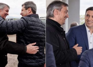 Máximo Kirchner pasó por San Juan y estuvo acompañado por Sergio Uñac y Cristian Andino