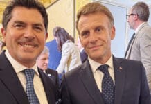 Francia: el Gobernador Orrego se entrevistó con el Presidente Macron