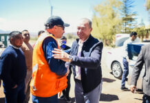 El Vicegobernador Martín recorrió las obras de defensa hídrica en Barreal