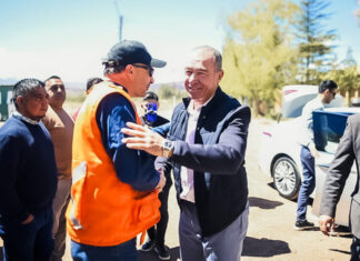 El Vicegobernador Martín recorrió las obras de defensa hídrica en Barreal